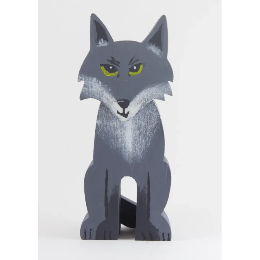 Wood Animal Figure: Wolf